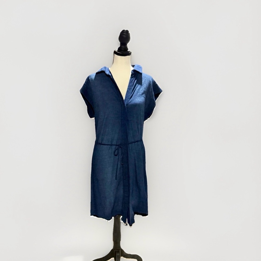 Cloth & Stone Anthropologie Navy Drawstring‎ Knit Dress Women’s L